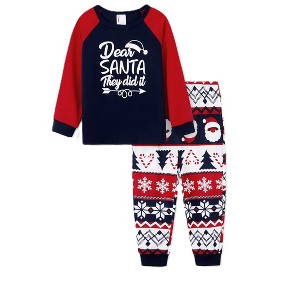 PATPAT Family Christmas Pjs Matching Sets Holiday Jammies Sleepwear Christmas Pajamas for Family Xmas Outfits with Socks - 1 of 4