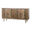 Treasure Trove Accents 4 Door Credenza Leoti Warm Brown/Black - 4 of 4