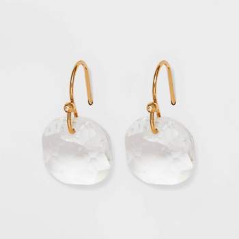 Crystal Tear Drop Earrings - A New Day™ Clear : Target