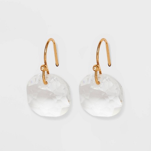 Crystal Tear Drop Earrings - A New Day™ Clear : Target