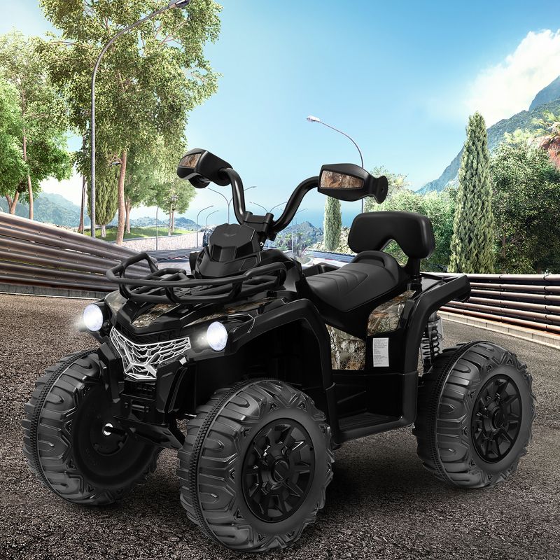 Costway 12V Kids Ride On ATV Electric 4-Wheeler Quad 2 Speeds with Mp3 & Headlights, 2 of 9