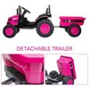 12V Electric Ride-On Tractor for Kids with Trailer - 2 of 4