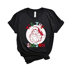Simply Sage Market Women's Tis The Season Checkered Short Sleeve Graphic Tee - 1 of 2
