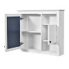 32'' Bathroom Wall Cabinet with Mirror, Wall Mounted Medicine Cabinet with 3 Shelves, Mirrored Door Over Toilet Storage Cabinet, White - 4 of 4