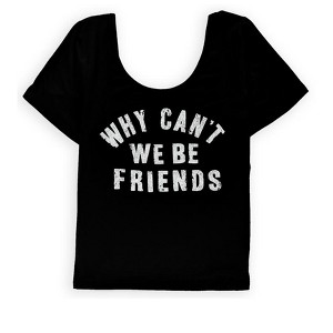 Aeropostale Womens Why Can't We Be Friends Graphic T-Shirt - 1 of 2
