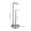 BWE Freestanding Bath Toilet Paper Holder with Reserve Storage 3-4 Toilet Paper Rolls, Double Rod - 4 of 4