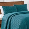 Collections Etc Unique Tufted Stripe Chenille Pillow Sham - 2 of 3
