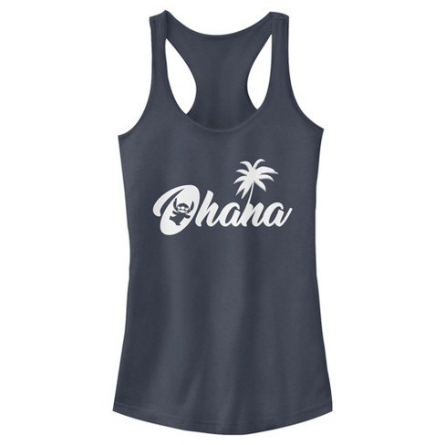 Juniors Womens Lilo & Stitch Ohana Silhouette Racerback Tank Top - image 1 of 4