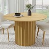 Dovelina Mid-Century Wood Round Dining Table Kitchen Table Dining Room Table for 4 People - 46", Black - 3 of 4