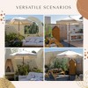 LAGarden 7 Ft Fringe Umbrella Replacement Canopy Top Cover Boho Outdoor Garden,Beige with Tassels,BH7W-01PC - 4 of 4