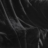 Royal Velvet 60"x70" Luxe Faux Rabbit Fur Throw in Gift Box Black - 4 of 4