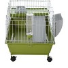 Small Animal Cage with Wheels for Guinea Pigs Rabbits Chinchillas Includes Food Bowl Water Bottle Hay Feeder Ramp and Platform - LAOTIES - 4 of 4