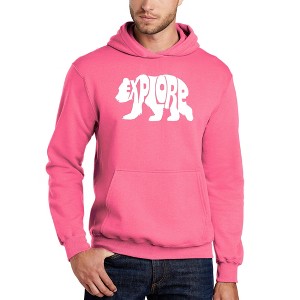 LA Pop Art Explore - Men's Word Art Hooded Sweatshirt - 1 of 4