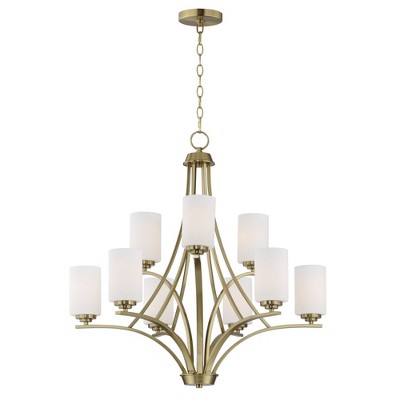 Maxim Lighting Deven 9 - Light Chandelier in  Satin Brass