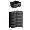 Sorbus 10 Drawers Dresser - Furniture Storage for Bedroom, Closet, Office Organization - Steel Frame, Wood Top, Fabric Bins - 3 of 4