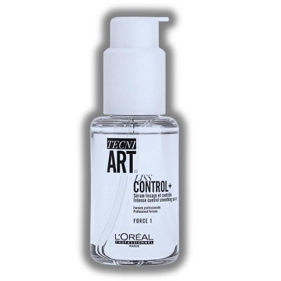 L'oreal Pro Tecni Art LISS CONTROL + Intense Control Smoothing Serum Force 1 (1.69 oz) Loreal Hair Anti-Frizz Oil Plus
