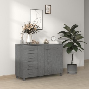 vidaXL Sideboard HAMAR Dark Gray 44.5 in.x15.7 in.x31.5 in. Solid Wood Pine - 1 of 4
