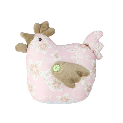 Northlight 8" Floral Easter Hen Spring Decoration - Pink/Brown