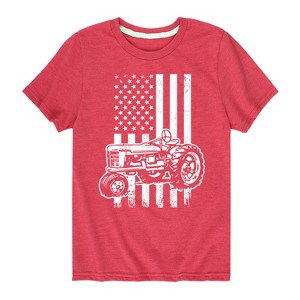 Boys' - Instant Message - Tractor American Flag Short Sleeve Graphic T-Shirt - 1 of 4