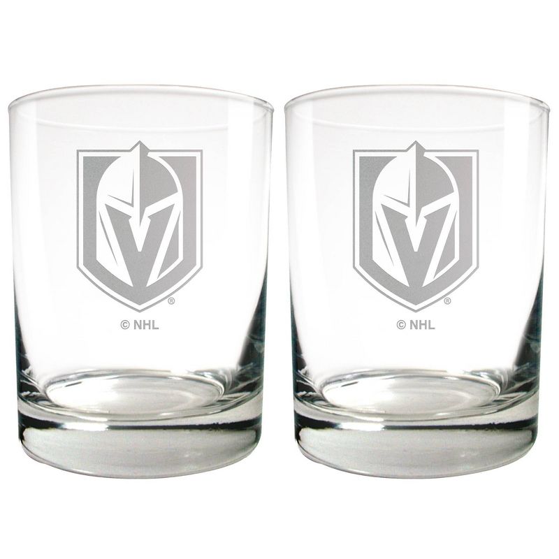 NHL Vegas Golden Knights Laser Etched Rocks Glass Set - 2pc, 1 of 2