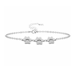 Hollywood Sensation  18K Gold Plated Paw Print Bracelet for Pet Lovers - Available in Gold and Silver - 1 of 3