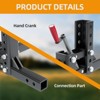 Manual Implement Lift 1-Point Lift System 50 Inches Width Fits for ATV/UTV 2 Inch Receiver Quick Attach Accessories Tractors - 3 of 4