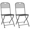 vidaXL 3 Piece Patio Dining Set Anthracite Metal Mesh - 3 of 4