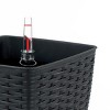 SEVOBAL Planters Set of 3 Artificial Grass Plants in Black Pots for Stylish Indoor Greenery, Black, 12.6"*12.6"*12.6" - 3 of 4