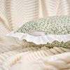 REGALWOVEN Fade-Resistant Leaf Print Ruffled Trim Bohemian Throw Pillow Cases 2 Pcs - 3 of 4