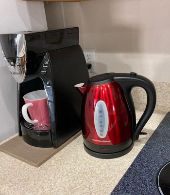 Hamilton Beach Red 7-Cup Cordless Electric Kettle in the Water