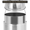 TackView Heavy Duty Trash Can,50L/13 Gallon Fingerprint-Proof,Push Lid, Waste Bin with Removable Inner Bucket - 2 of 4