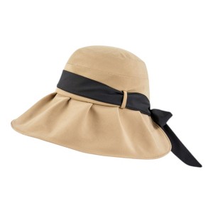 Anna-Kaci Women's Wide Brim Floppy Sun Hat with Contrast Bow Band and Structured Crown - 1 of 2