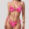 Anna-Kaci Women's Colorful Print Bikini Set with Crisscross Front Top and Adjustable Side Tie Bottoms - 2 of 4