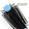 Unique Bargains Lady Plastic Hairstyle Wavy Curly Hair Care Comb Roll Round Brush Black Blue - 4 of 4