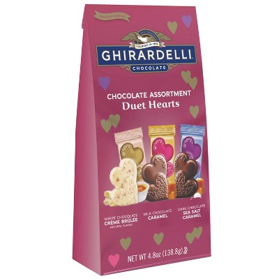 Ghirardelli Valentine's Duet Hearts Chocolate Assortment Bag - 4.8oz