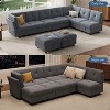 Coucheta U-Shaped & L-Shaped Sectional Collection - Convertible Modular Sofa with Storage, Deep Seat Cloud Couch & Ottoman - 3 of 4