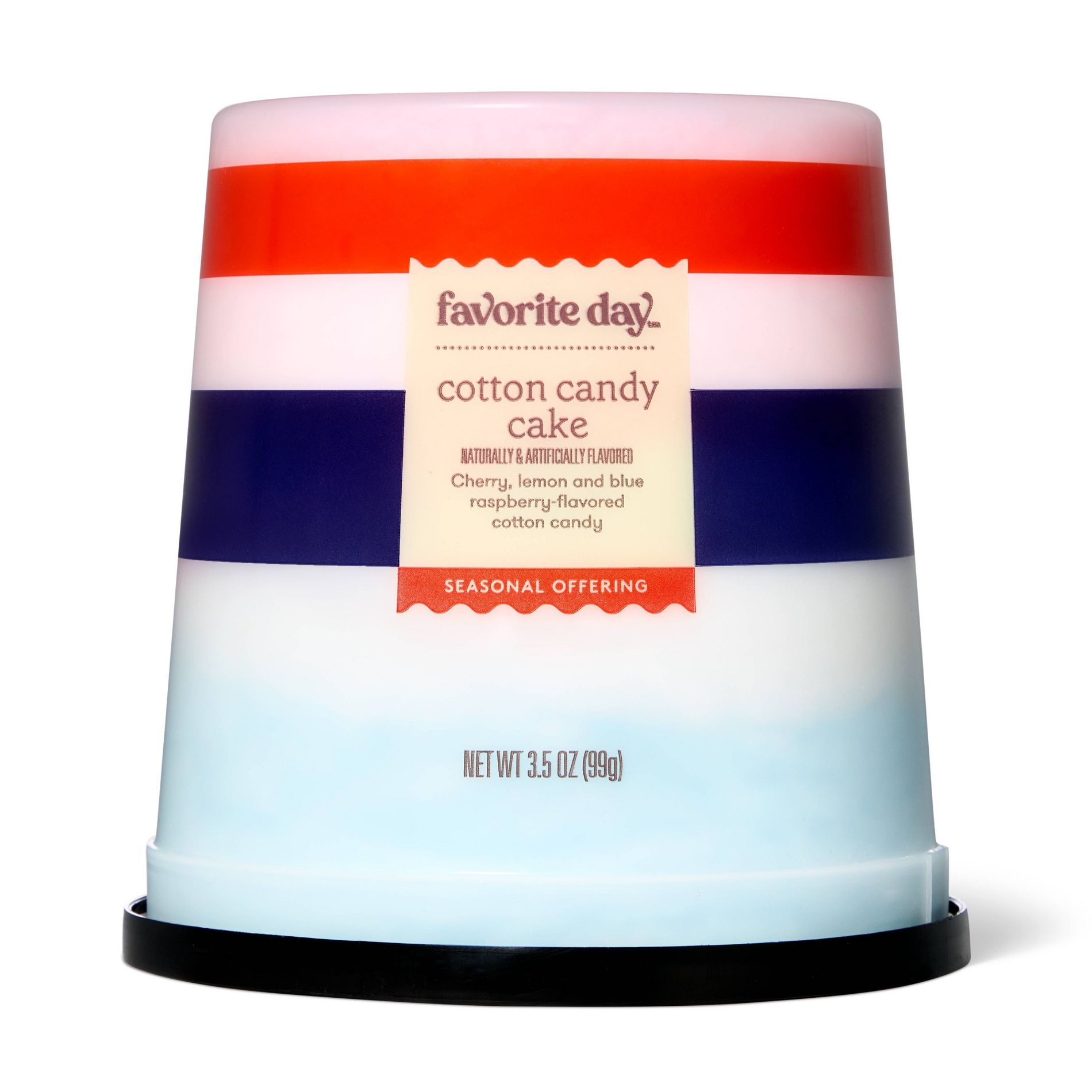 Red White and Blue Cotton Candy Cake Tub - 3.5oz - Favorite Day™