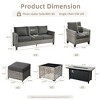 XIZZI Outdoor Sectional Sofa Set, Modular Outdoor Wicker Sofa Set with Optional Solar Table, Ottomans or Fire Pit in 6 Colors, All-Weather Design - 3 of 4