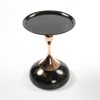 Syemin End Tables End Coffee Table Round Side Table Minimalist Accent Table for Small Spaces and Living Room, Black, 15.7"*15.7"*21.2" - 2 of 4