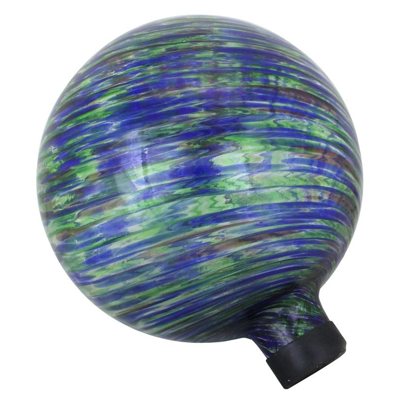 Northlight Swirled Pattern Outdoor Garden Gazing Ball - 10" - Green and Blue, 5 of 7