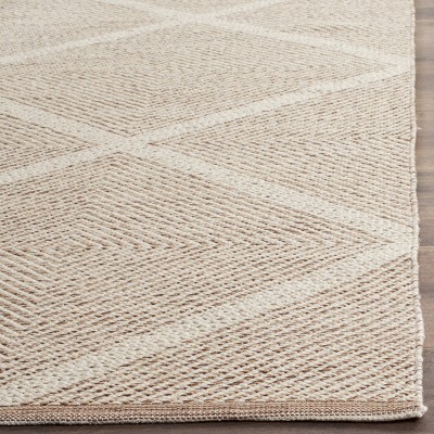 Montauk Beige 9' x 12' Handwoven Cotton Wool Area Rug