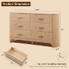 6 Drawer Dresser for Bedroom, 53.9" Wide Drawers with Gold Handles, Curved Profile, Wood Storage Dressers Organizer for Living Room - 4 of 4