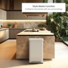 Home Zone Living 19 Gallon Stainless Steel Tall Kitchen Trash Can with Soft Close Lid and Collared Rim, White - 3 of 4