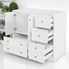 36" Bathroom Vanity Vanity without Sink– 4 Drawers, 1 Large Cabinet, Storage Organizer,Freestanding Bathroom Vanities（ NOT INCLUDE BASIN SINK） - 4 of 4