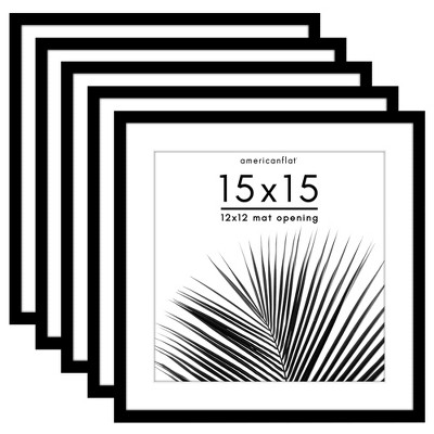 Americanflat 5 Pack of Picture Frames with Mat - Plexiglass Cover