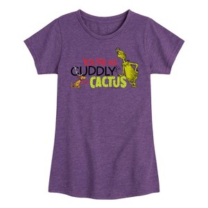 Girls' - Dr. Seuss - The Grinch Cuddly As A Cactus Fitted Short Sleeve Graphic T-Shirt - 1 of 4