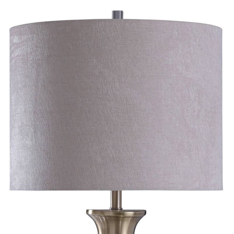Fener Ribbed Mercury Glass with Metal and Crystal Base Gold Table Lamp - StyleCraft, 3 of 5