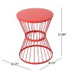 VYNXARIA side table£¬with clean, precise lines£¬Finished with a charming hourglass shape and open cage design£¬Red - 4 of 4