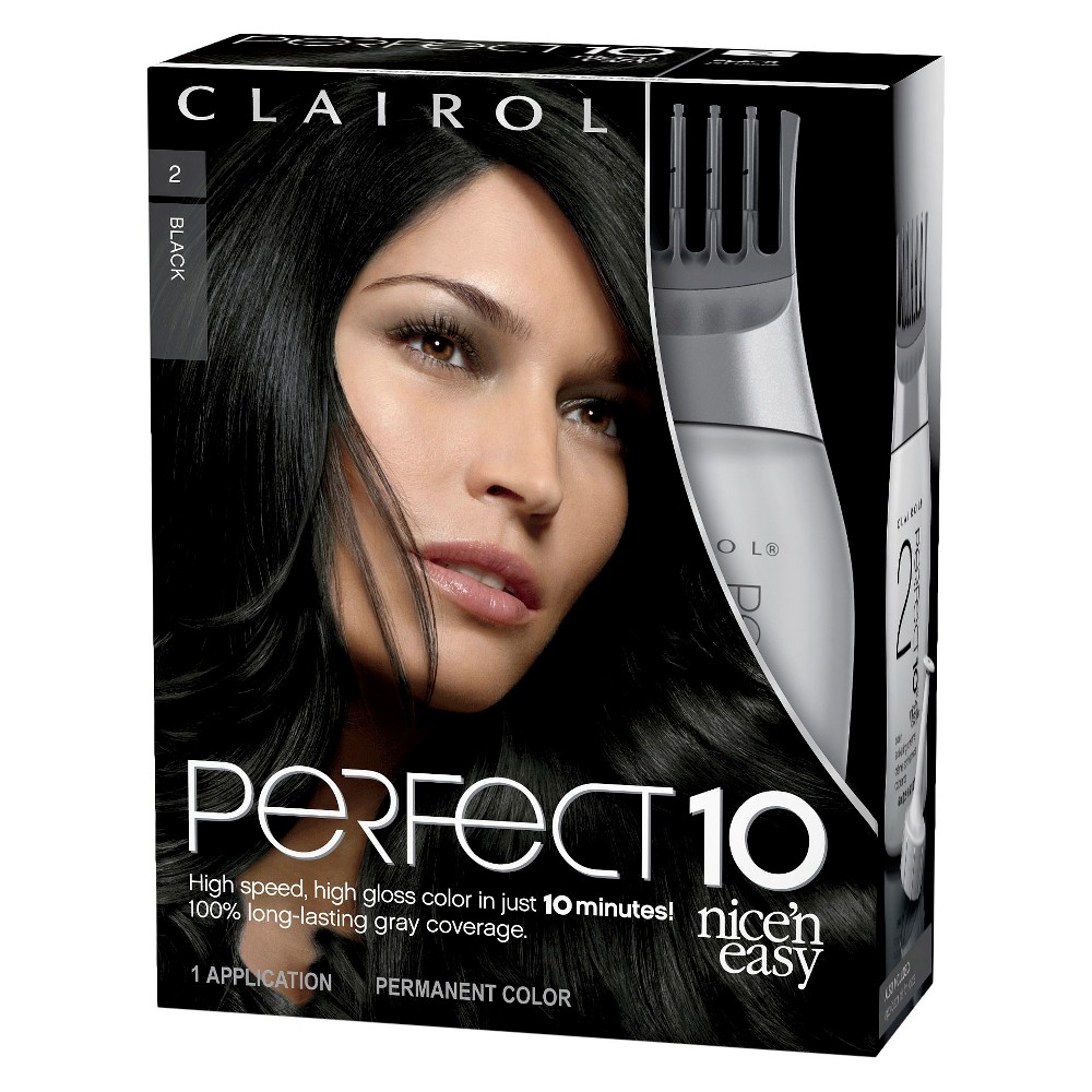 UPC 381519035340 product image for Nice 'n Easy Clairol Perfect 10 Hair Color - 2 Black - 1 kit | upcitemdb.com