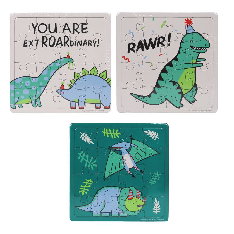 6ct Fossil Friends Dinosaur Puzzle Party Favors - Spritz&#8482;, 1 of 6
